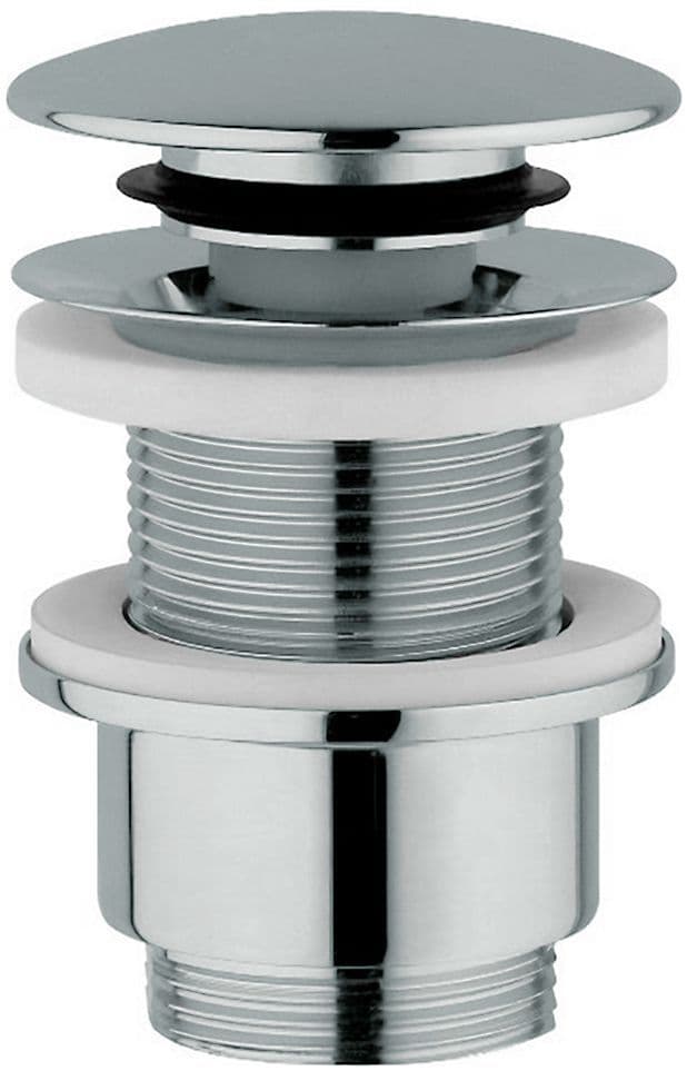 CLIC CREPINE DESIGN NOBILI 5/4" RONDE SANS TROP-PLEIN CHROME vue 1