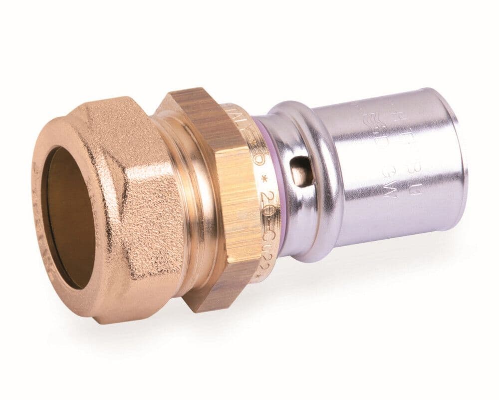 SYSTEMPEX raccord droit tube alu raccord à sertir bicône 16-14 vue 1