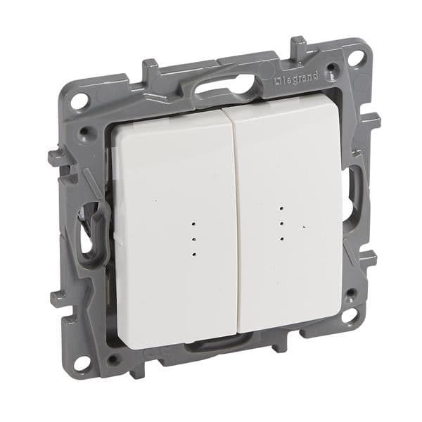 Niloé commande multi - functions double lumineux à griffes Blanc vue 1