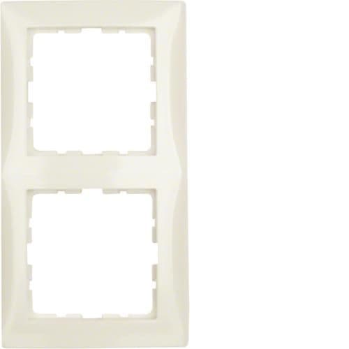 Plaque de recouvrement 2 postes Berker S.1 Blanc, brillant vue 1