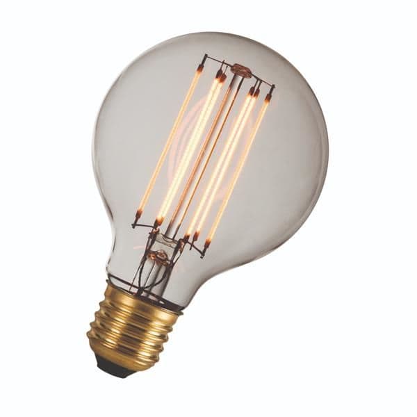 Lampe filament Led Deco G80 240V 3W E27 180lm 1800K CRI >80 360° IP20 80 x 123mm vue 1
