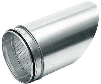 SPIRAL-D TERMINAL AVEC GRILLE INCLINE POUR VENTILATION VENTILATION 160MM vue 1