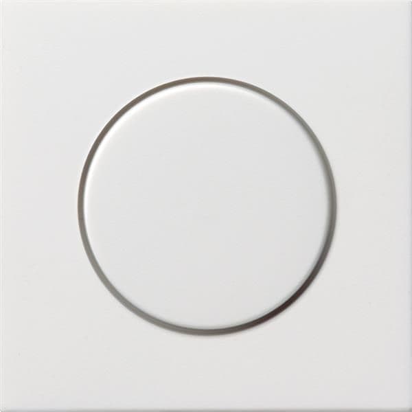 Cache avec bouton pour variateur et potentiomètre électronique Blanc brillant vue 1