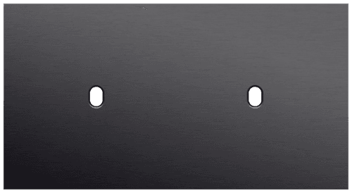Plaque de recouvrement double, horizontale 71 mm d'entraxe, pour deux fonctions de commutation simple, Niko Toggle alu black brushed vue 1