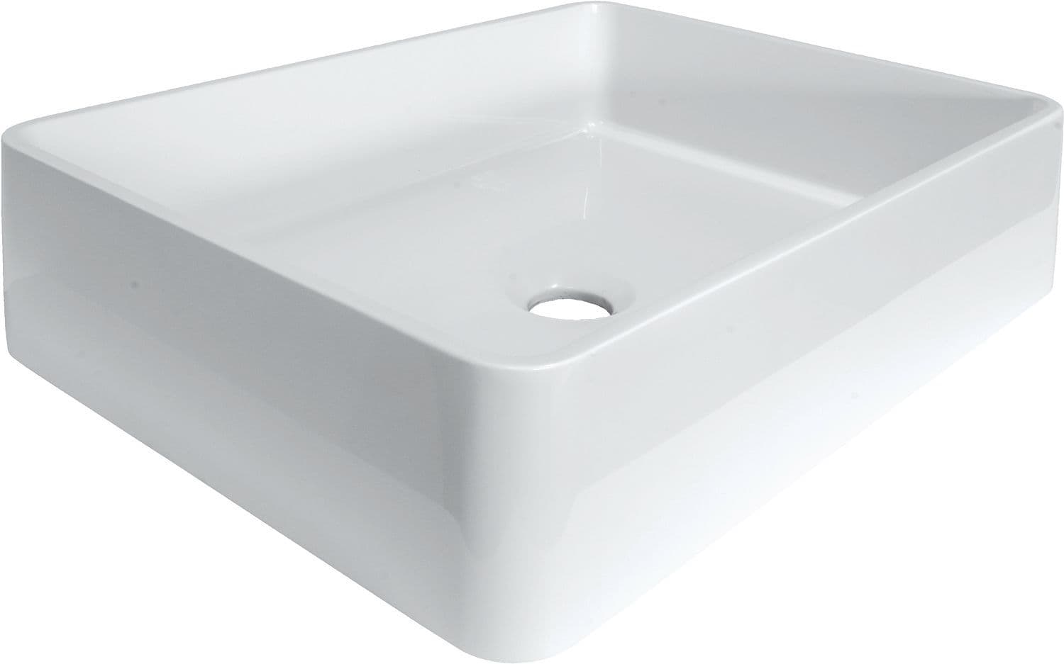 LAVABO A POSER COMBO/MOLTO/PURO 48X36CM MARBRE SANS TROP-PLEIN BLANC vue 1