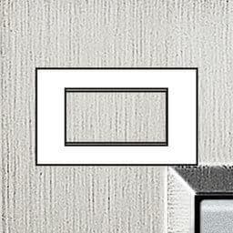 LivingLight - plaque rectangulaire 4 modules Acier brossé vue 1