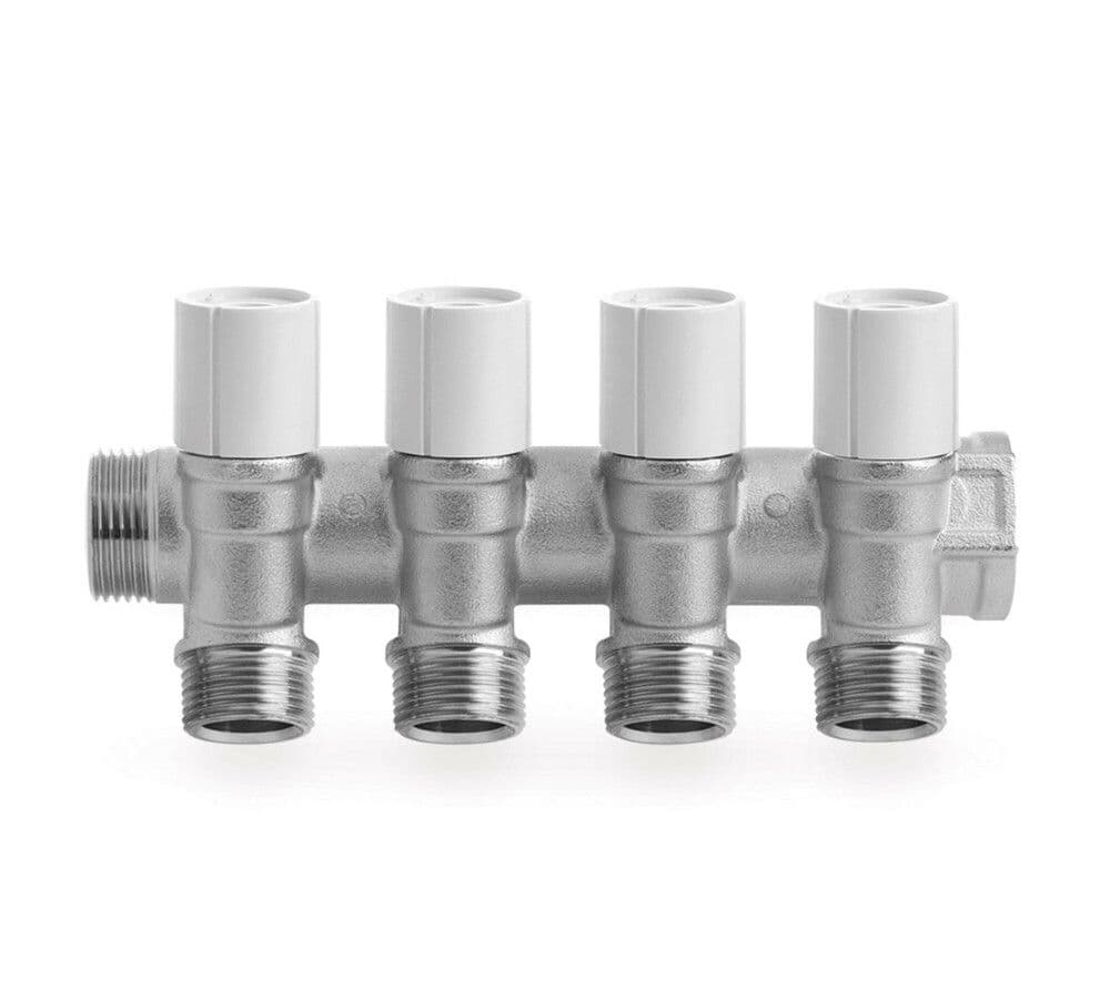 SYSTEMPEX collecteur 3/4MF robinet sortie M22 clic bleu-rouge 5circuits vue 1