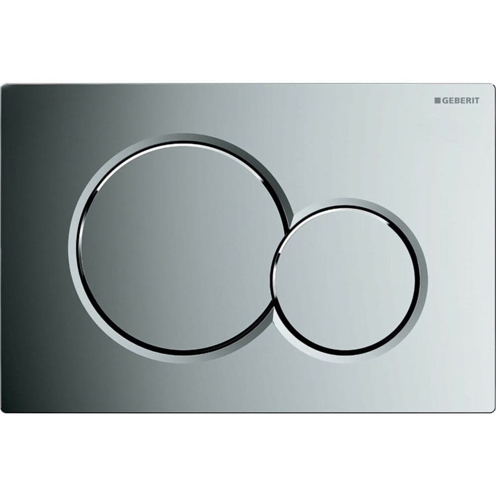 Geberit Sigma01 plaque de commande ronde chrome brillant vue 1