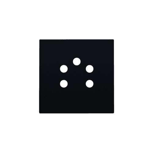 Set de finition pour prise téléphonique à cinq pôles, couleur black coated vue 1
