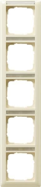 Cadre de finition Gira standard 55 avec zone d'inscription Blanc crème brillant vue 1