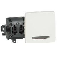 Oteo interrupteur 2 directions à voyant 10A - 250V - composable vue 1