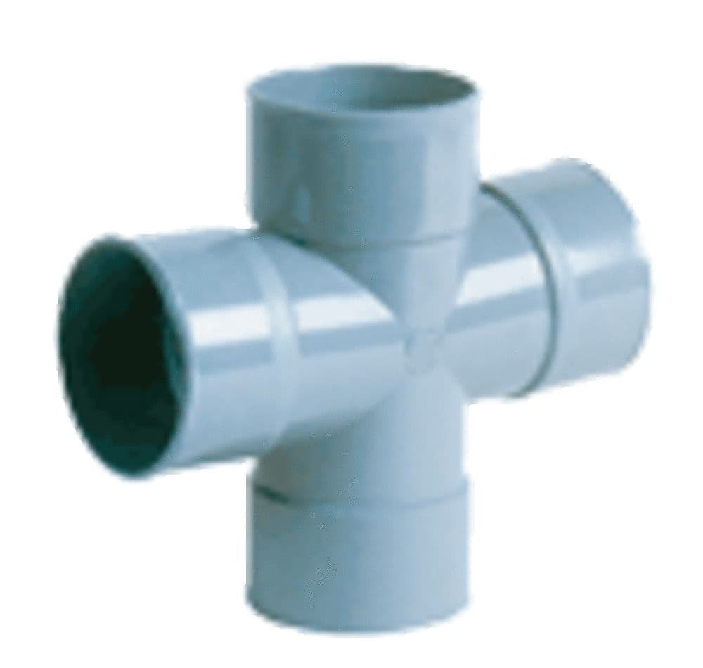 Nicoll raccord à coller PVC Té parallèle 87°30 D 100 mm gris vue 1
