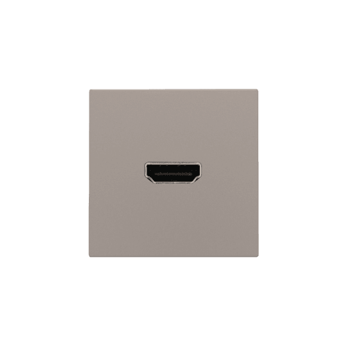 Set de finition avec prise HDMI/HDMI, couleur bronze coated vue 1