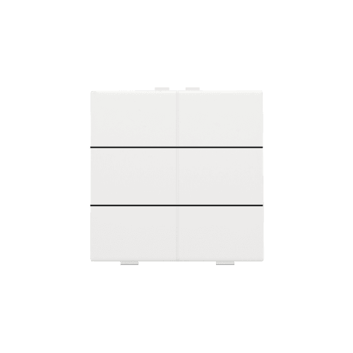 Bouton-poussoir sextuple pour Niko Home Control, couleur white coated vue 1