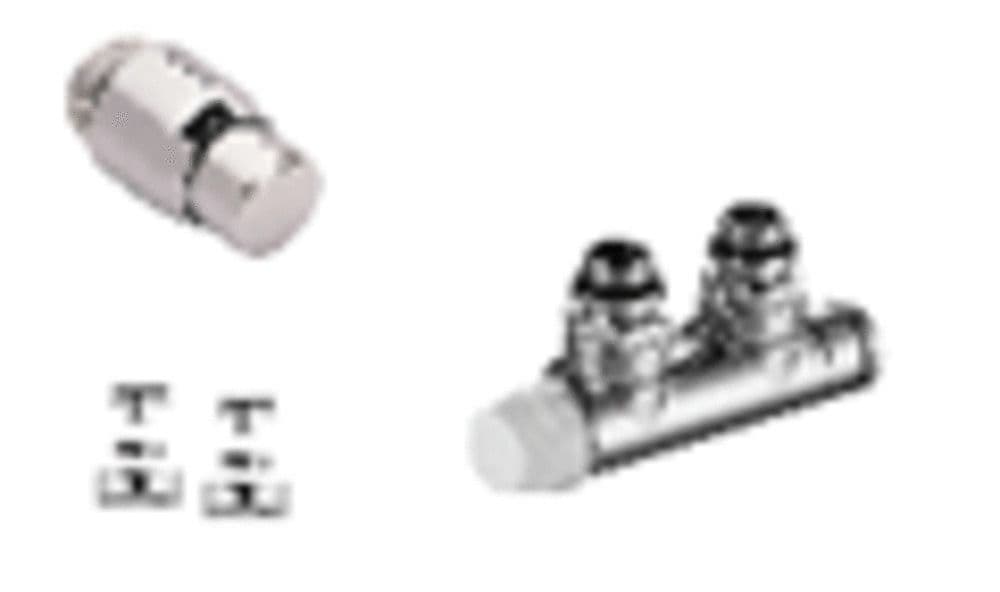 Honeywell Home Therafix Deco set raccordement mural gauche 1/2" chromé vue 1