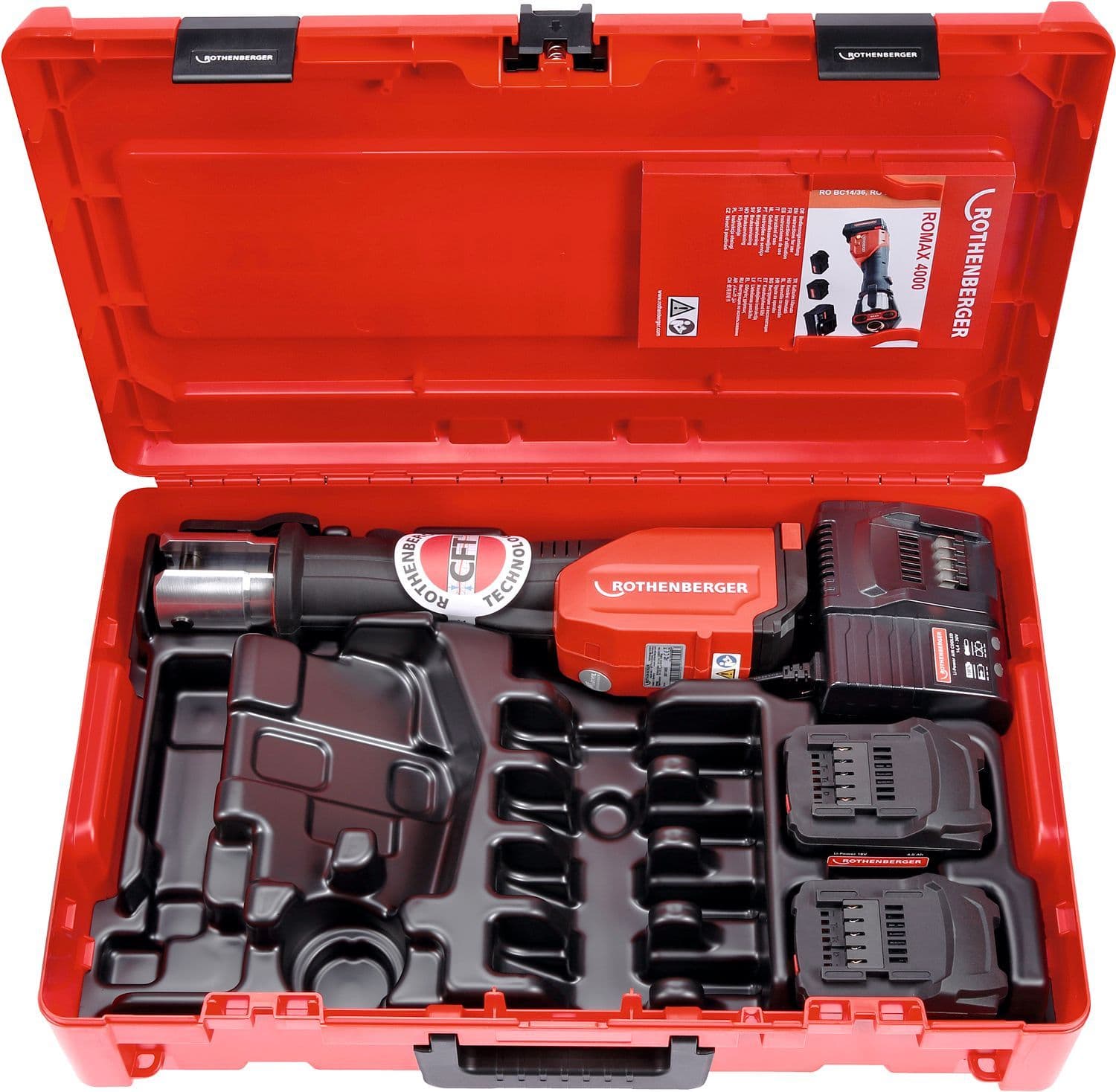 MACHINE A SERTIR ROTHENBERGER ROMAX 4000 + 2 BATTERIES (1 X 2 AH + 1 X 4 AH) vue 1
