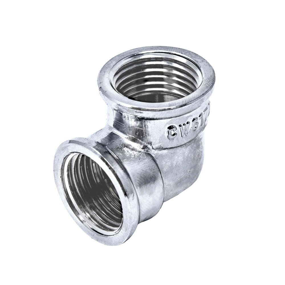 coude 90° laiton/chromé 3/8"MF vue 1
