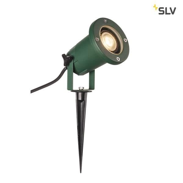 Spot extérieur sur piquet Big Nautilus Qpar51, Vert, IP65, maximum 11W vue 1