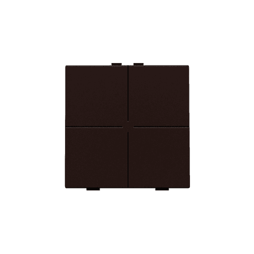 Bouton-poussoir quadruple pour Niko Home Control, couleur dark brown coated vue 1