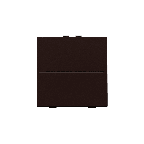 Touche simple pour interrupteur sans fil ou bouton-poussoir à deux boutons de commande, couleur dark brown coated vue 1