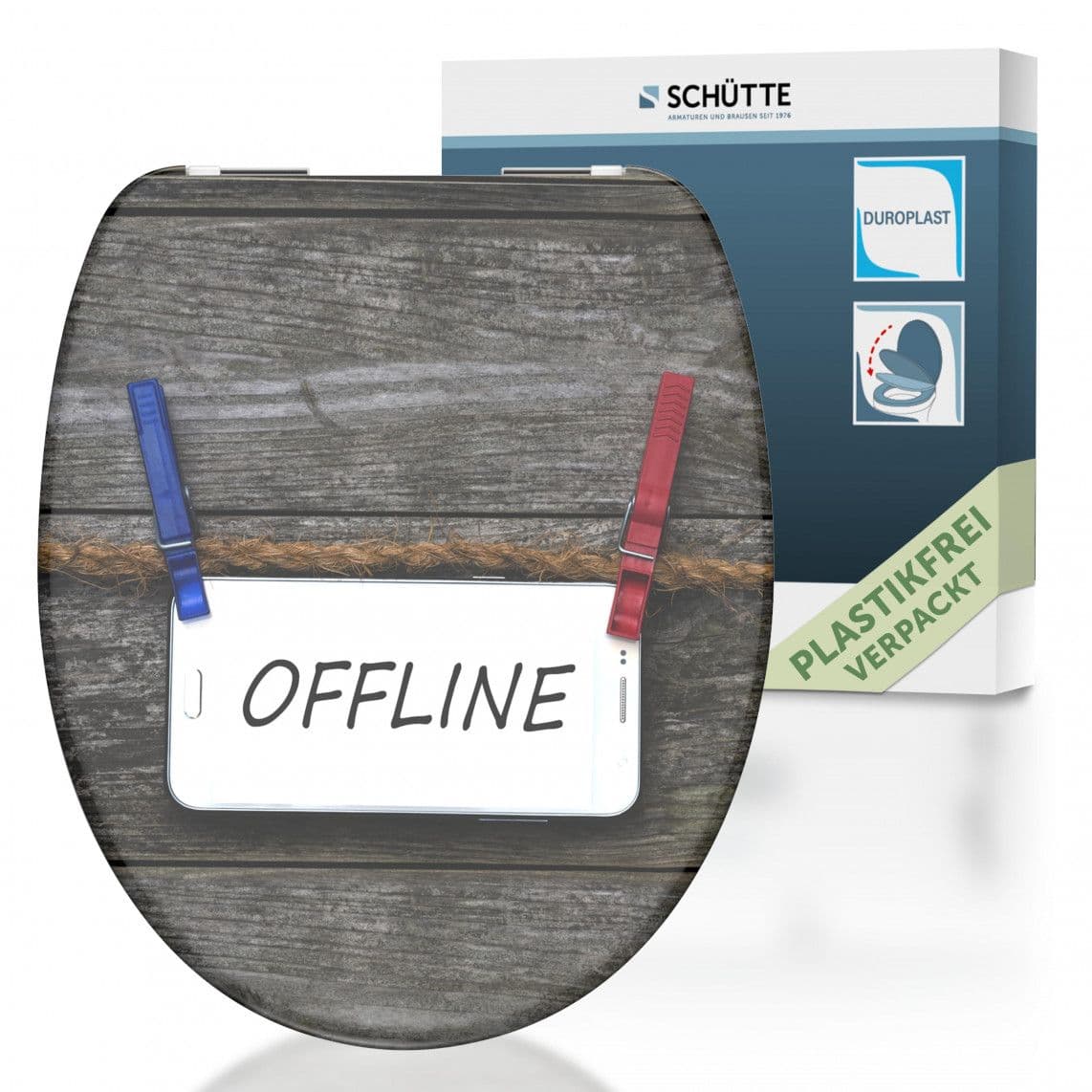 82157 abattant WC en Duroplast OFFLINE, avec frein de chute vue 1