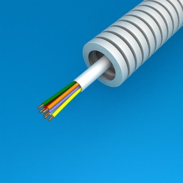 Tube précâblé alarme 6 x 0.22 diamètre 16mm sur bobine de 300m vue 1
