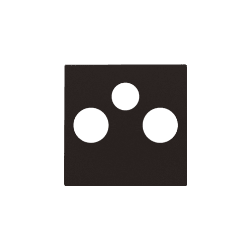 Set de finition pour 2 connexions coaxiale simples pour TV, FM et une connexion satellite, couleur dark brown coated vue 1