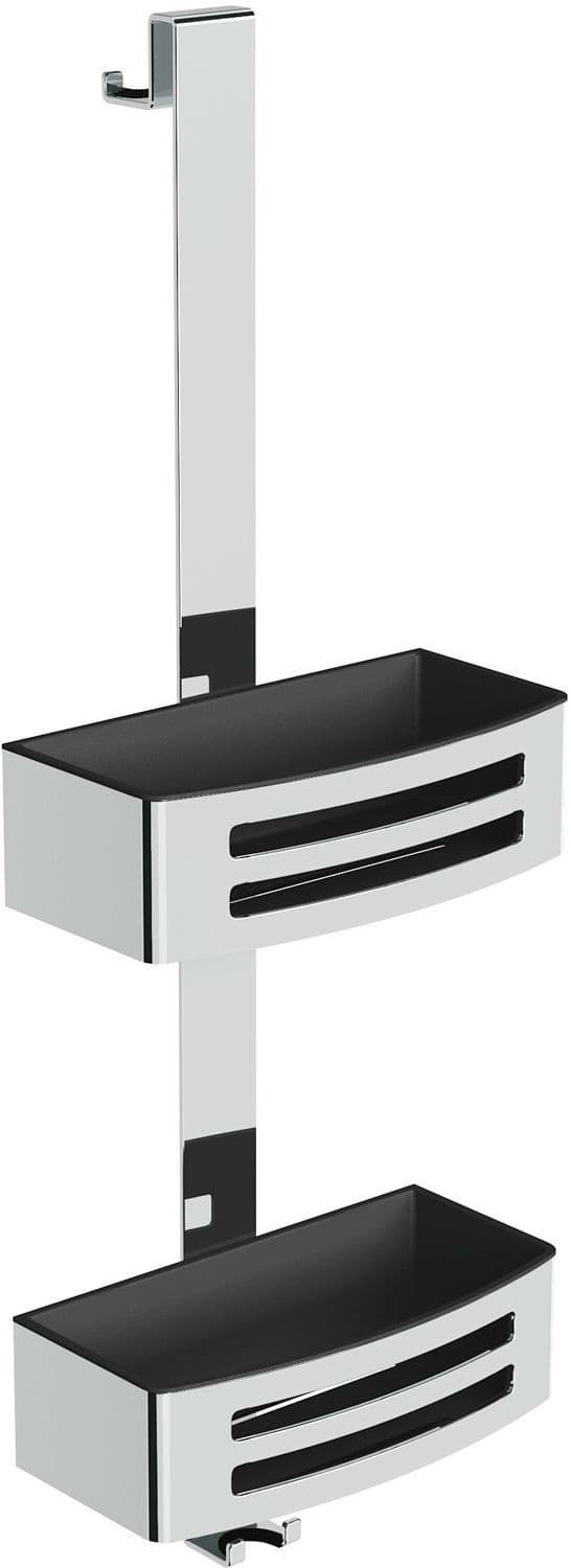PORTE-BOUTEILLE/EPONGE DOUBLE SUSPENDU DESIGN PASPARTOE CHROME vue 1