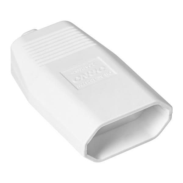 Prise de courant plate sans broches de terre 2,5A 250V Polycarbonate Blanc vue 1