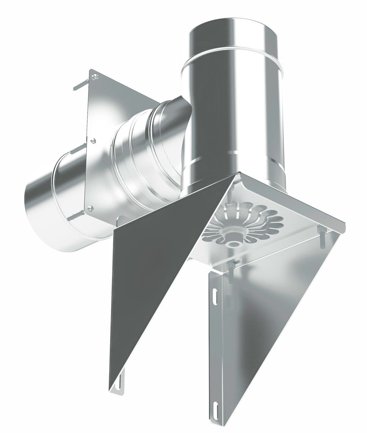 UNIFLOW KIT SUPPORT+ELEMENT AMENE D'AIR 80/125MM INOX/PP vue 1