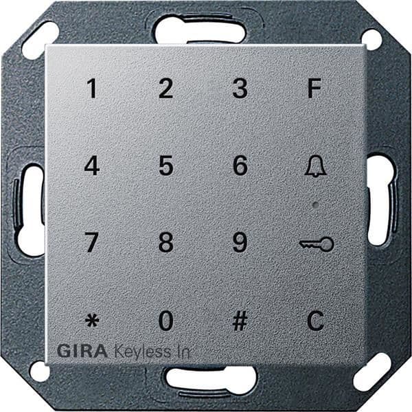 Clavier à code Gira Keyless In teinte Alu System 55 - clavier à code comme système de contrôle vue 1