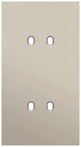 Plaque de recouvrement double, verticale 71 mm d'entraxe, pour des fonctions de commutation double, couleur Niko Toggle steel champagne coated vue 1