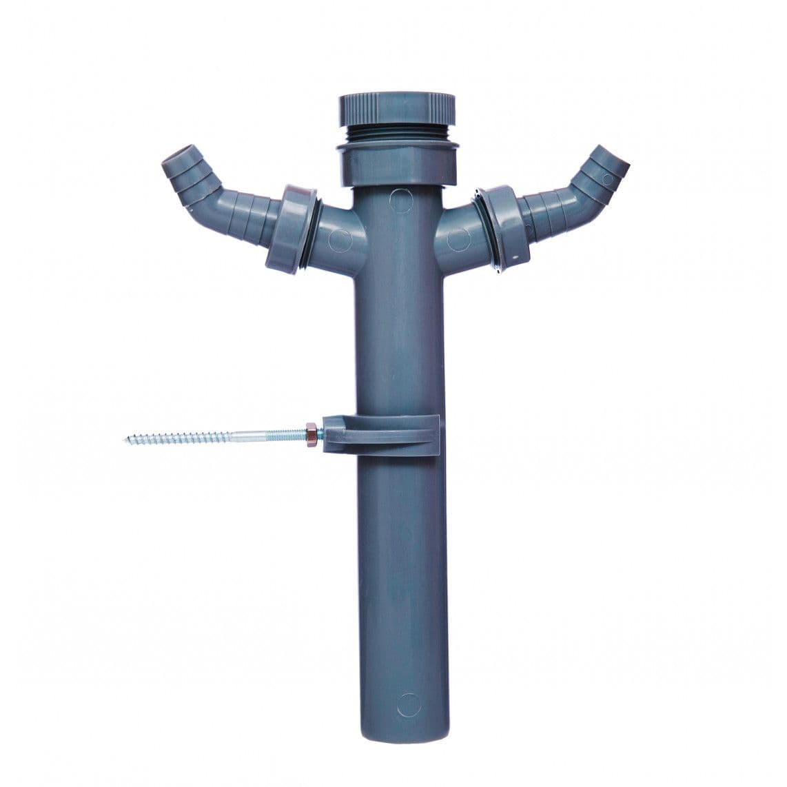 98837939 ECO-SAVE KS tube plongeur, Gris, 1 1/2" F x 250 mm, pour DN 40 mm siphon, 3/4" raccordement d'appareil double vue 1