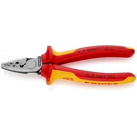 Pince à sertir pour embouts de câble 0.25 à 16mm² longueur: 180mm vue 1