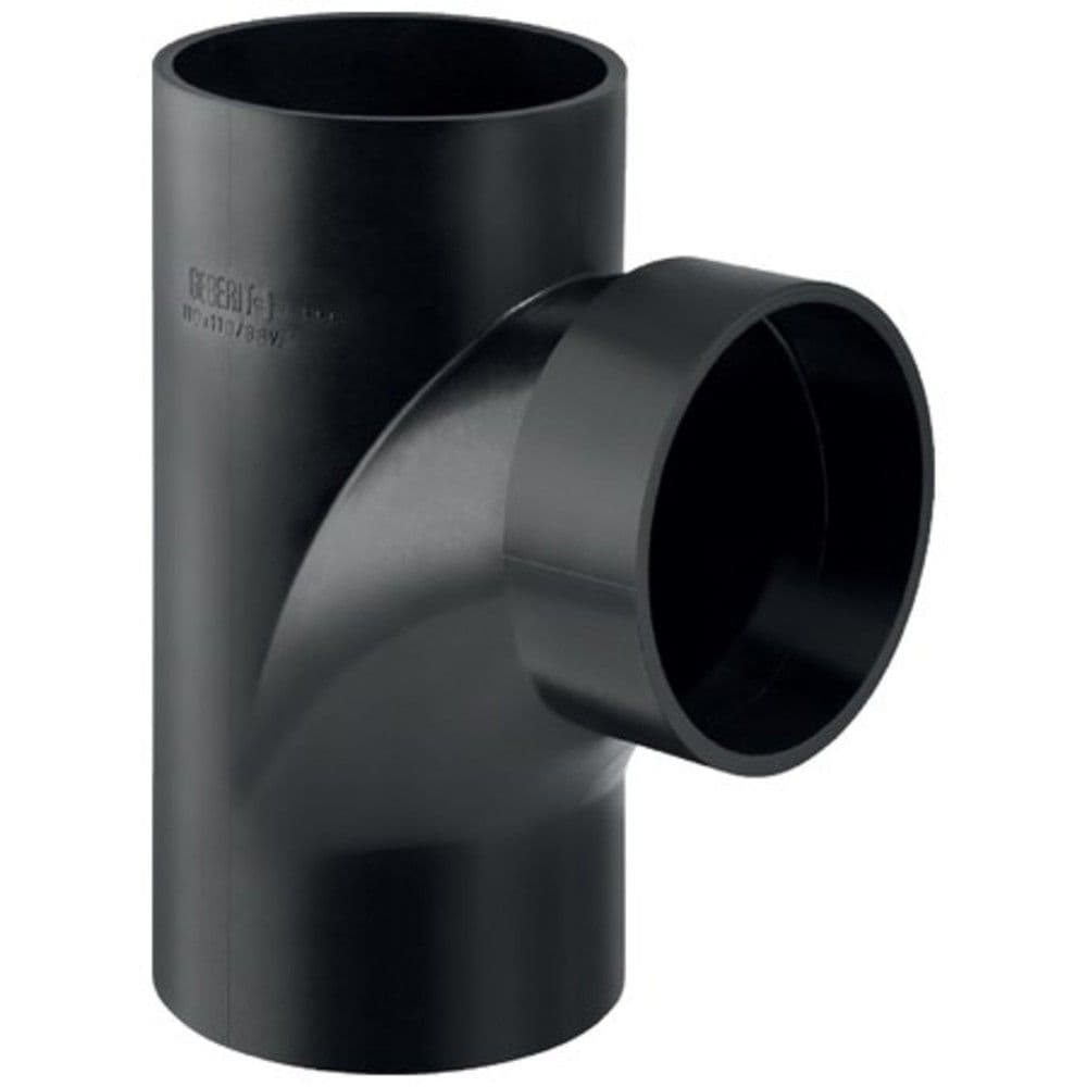 Geberit décharge en PE Té 88,5° avec départ coudé 110X110 vue 1
