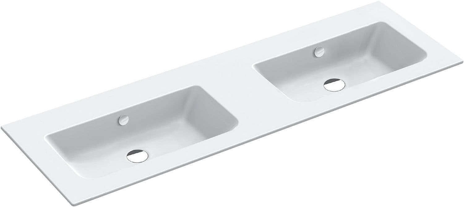LAVABO DOUBLE ALANO CATALANO CATAGLAZE+ 142X46CM PORCELAINE BLANC MAT vue 1
