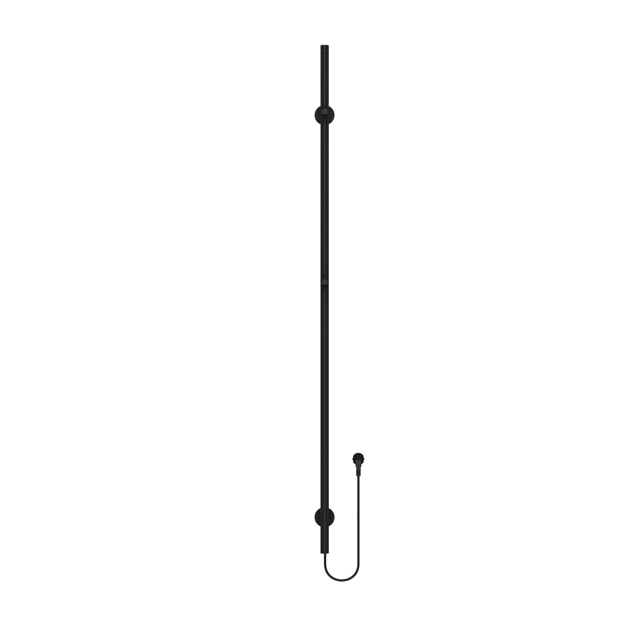 BELRAD ROD SÈCHE-SERVIETTES À TIGE - ÉLECTRIQUE - SIMPLE - 60W - Ø2,5CM - 150X6,3X12,7 CM - NOIR MAT vue 1