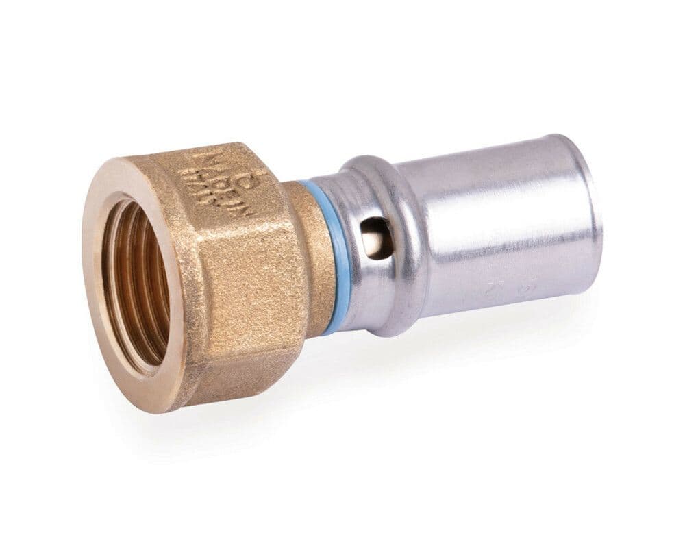 SYSTEMPEX raccord droit tube alu raccord à sertir 16-3/4F vue 1