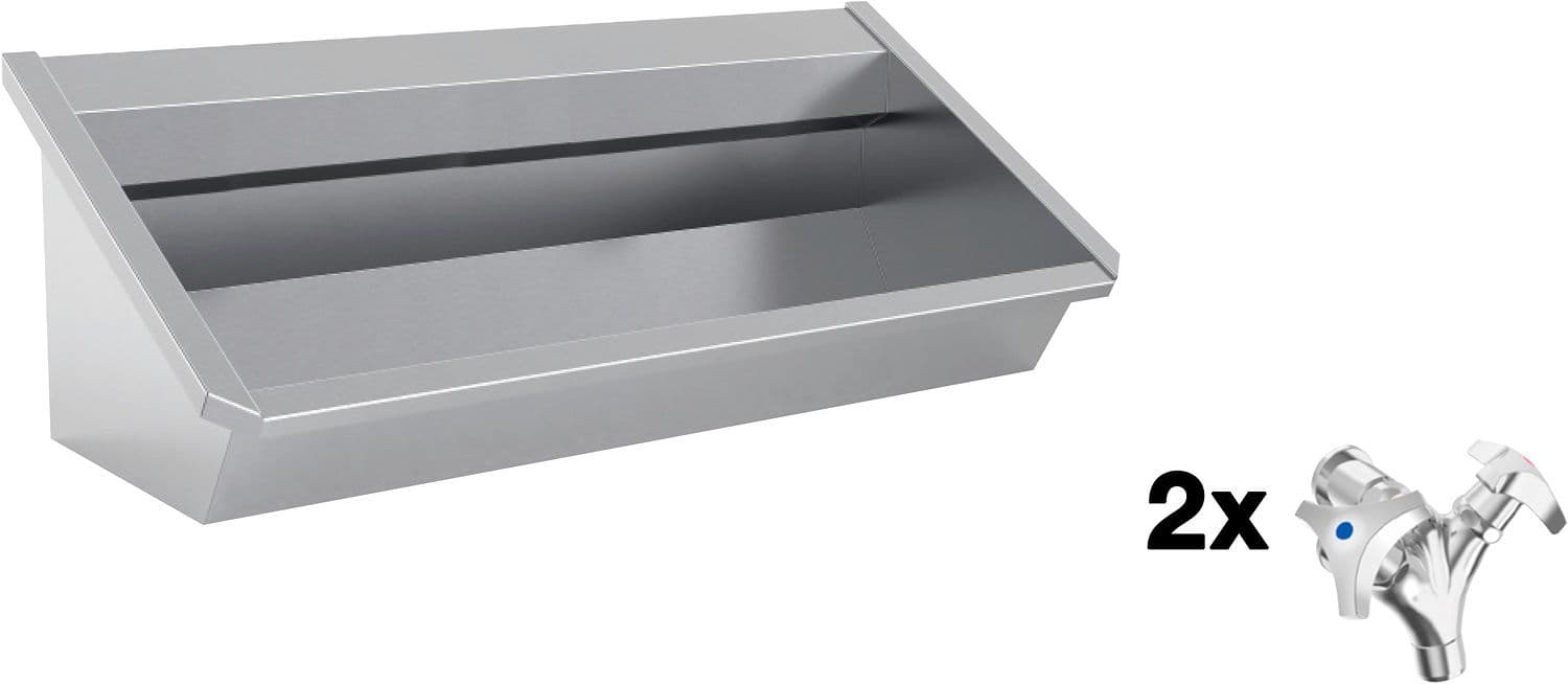 AUGE MURAL SANILAV INTERSAN 120CM INOX 2 MELANGEURS vue 1