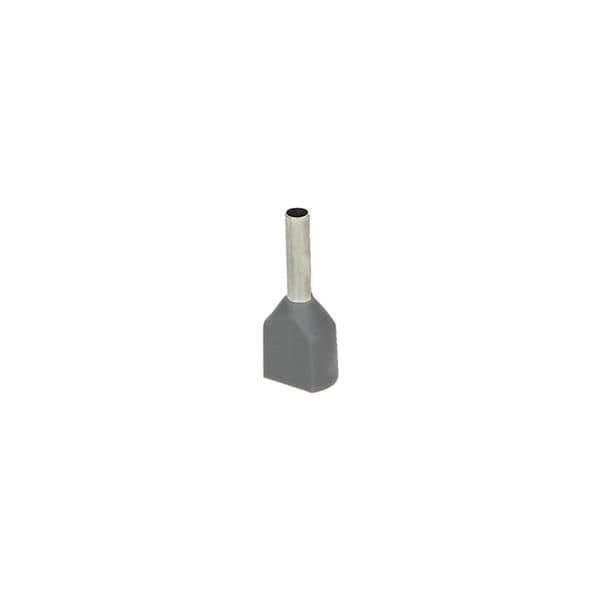 Borne d'extrémité de câble double isolée max. section 2,5mm² longueur du manchon cuivre: 10mm vue 1