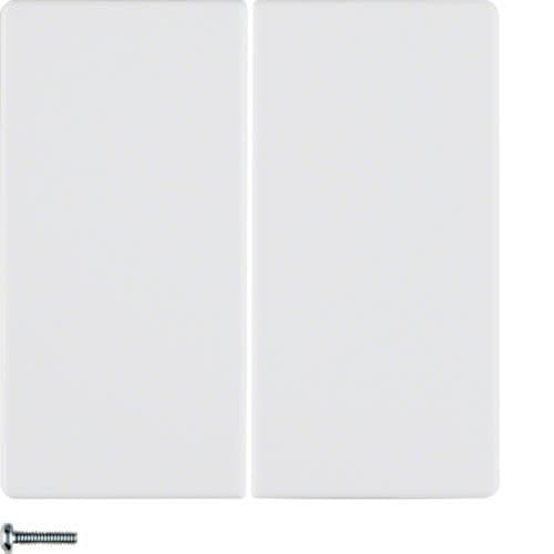 Touche pour variateur électronique universel double Berker Q.1 / Q.3 Blanc polaire Velours vue 1