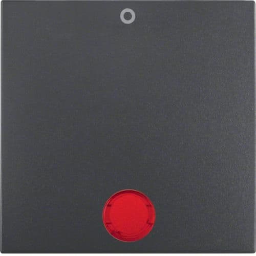 Touche avec voyant Rouge et inscription 0 Berker S.1 / B.3 / B.7 Anthracite, mat vue 1