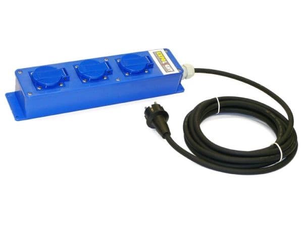 Bloc PVC 16A 250V avec câble 3G2.5 3m vue 1