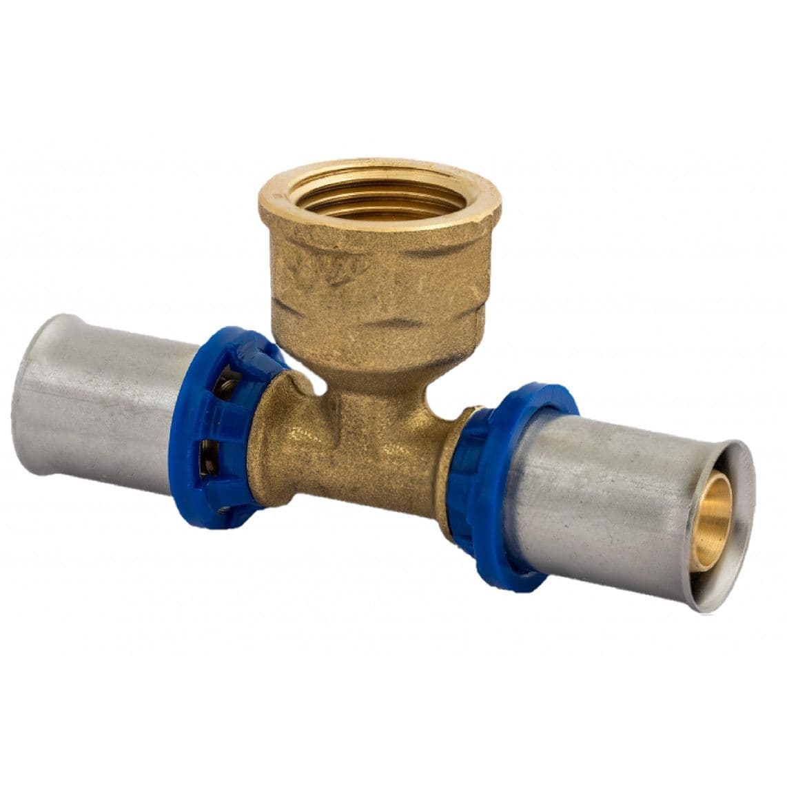 988721555 LT pièce en T, vierge, 26 mm x 3/4" F x 26 mm, raccord à sertir pour tube multicouche vue 1