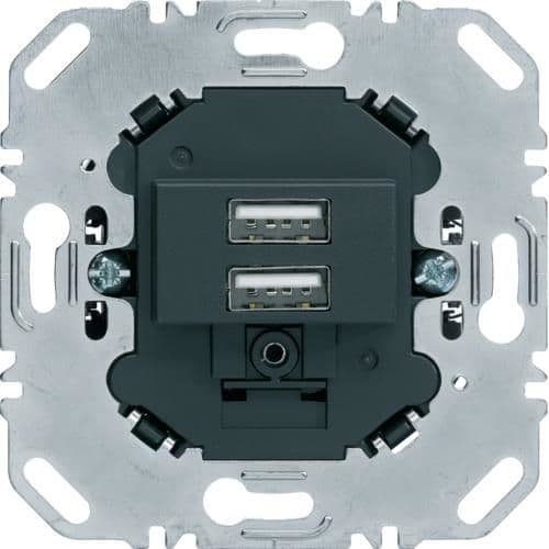 Chargeur Usb 230V 3.0 a Berker S.1 / B.3 / B.7 / Q.1 / Q.3 / K.1 / K.5 / R.1 / R.3 Anthracite, mat vue 1