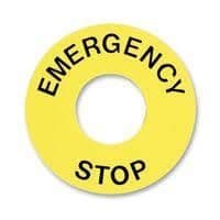 Etiquette - Ø 16 - Ø 45mm - emergency stop vue 1