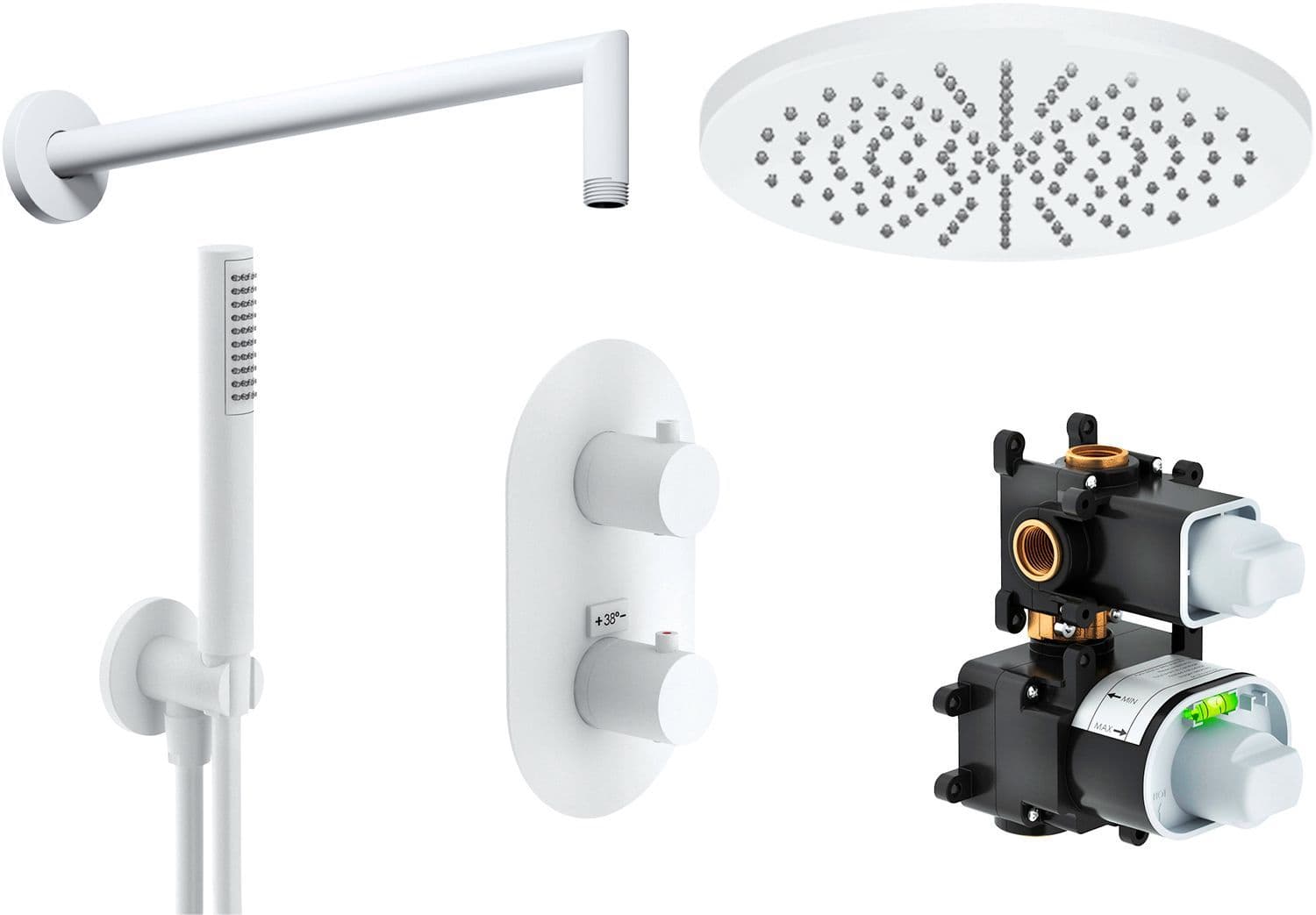 COMBINATION DOUCHE A ENCASTRER LIVE 250 BLANC MAT vue 1