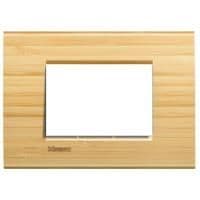 LivingLight - plaque rectangulaire 3 modules Bambou vue 1