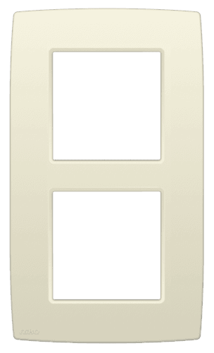 Plaque de recouvrement double, entraxe de 60 mm, verticale, couleur Niko Original cream vue 1