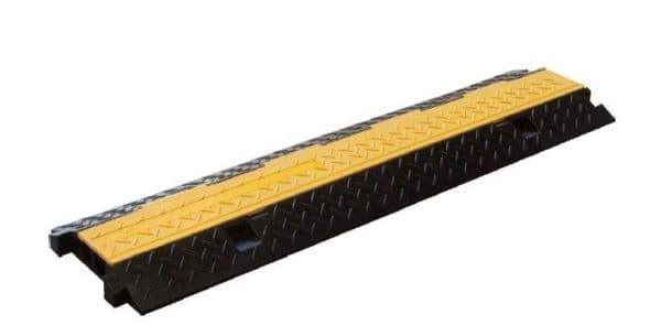 Passe câble de sol pour chantier 1000x245 x 45mm / 2ch.(25x30mm)(cautchouc) 3T. vue 1